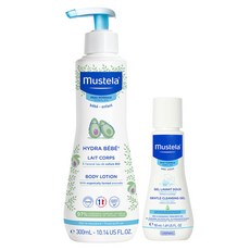 Mustela 慕之恬廊 爽身潤膚乳 300ml+多慕雙潔乳 50ml, 1組