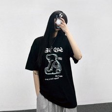 더팀 20수 세드베어 반팔 티셔츠 DB684