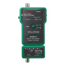 MASTECH 邁世 多功能網絡線測試儀 MS6810, 帶收納袋及電池, 1個