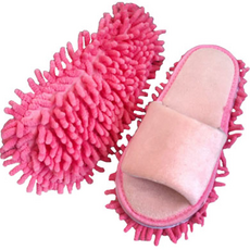 Home Desperate 超細纖維拖把清潔拖鞋粉色, 1個, 粉色