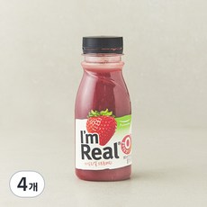 아임리얼 스트로베리 주스, 190ml, 4개