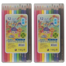 LIBERTY 利百代 水性漆色鉛筆, 12色, 2個