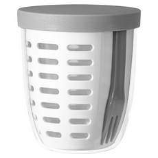 強尼均碼減肥午餐盒午餐鍋叉套裝, 白色, 1個