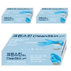 크린스킨 센스 일회용 고무장갑 S, 3개