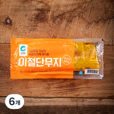 청정원 이절단무지, 350g, 6개
