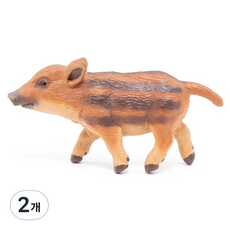 파포 야생 동물 아기 멧돼지 피규어 모형, 2개