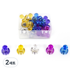 칼라 체스 자석홀더 S 5종 x 5p 세트, 혼합색상, 2세트