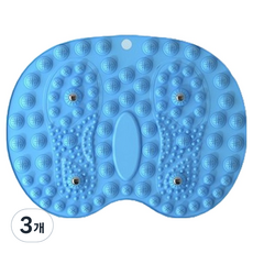 발지압 마사지 매트, 3개, 블루