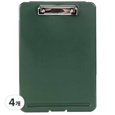 Bright Lab A4 直式板夾文件盒, 綠色, 4個