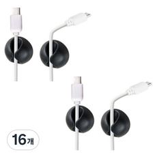 與眾不同 線材收納整理束帶扣, 黑色, 16個