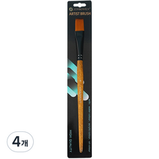 다사바바 네츄럴 플랫 피크 수채화붓, 8호, 4개