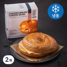 존쿡델리미트 치킨브레스트 치즈 베이글 (냉동), 160g, 2개
