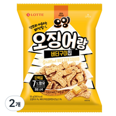 롯데웰푸드 오잉 오징어랑 버터구이칩, 55g, 2개