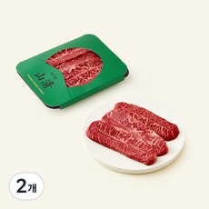 산청 유기축산물 인증 한우 부채살 1등급 구이용 (냉장), 2개, 200g