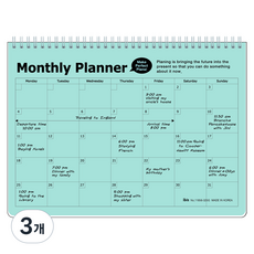아이비스 PP 먼슬리 플래너, 연옥색, 3개