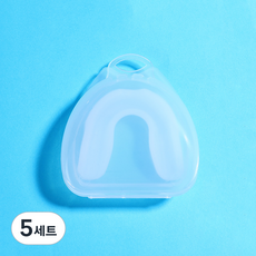 리즈제이니 모던 스포츠 운동 마우스 가드 + 케이스 세트, 08 흰색(마우스 가드), 투명(케이스), 5세트