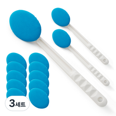 쓱싹 핸들 목욕 바디브러쉬 3p + 볼타월 10p 세트, 블루, 3세트