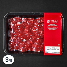 다맛나go 국내산 소고기 정육 세절 2등급 국거리용 (냉장), 300g, 3개