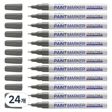 munhwA Extra Fine油漆筆 1mm 銀色, 24個, 1 種顏色