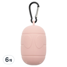 디에이치커머스 반려동물 휴대하기 편한 휴대용 배변봉투, 핑크, 6개, 1개입