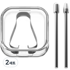 GOOSPERY Galaxy S Pen 筆尖 半永久金屬筆頭 圓形筆尖 + 三角形筆尖 + 專用鑷子組, 銀色, 2套