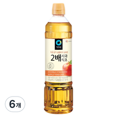 청정원 2배사과식초, 500ml, 6개