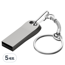 일리온 USB 메모리 카드 Matt Black + 키링 세트, 5세트, 16GB