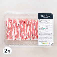 빌라스포크 무항생제 인증 한돈 등심덧살 구이용 (냉장), 400g, 2개