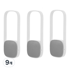 더벨라 옷장 틈새활용 부착 옷걸이 정리 걸이대 홀더, 화이트, 9개