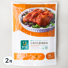 오메가3 훈제오리, 1kg, 2개