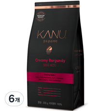 카누 원두 분쇄 커피 크리미 버건디, 핸드드립(중간), 200g, 6개