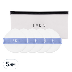 입큰 스킨피니쉬 피팅 루비셀 쿠션 퍼프 5p + 파우치 세트, 블루, 5세트