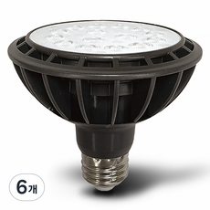 長壽燈泡 黑色燈體 聚光型 LED 燈泡 15W PAR30, 6個, 燈泡色