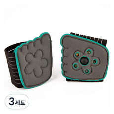 제이케이 자세교정 발바닥 지압 마사지 경혈 발 패드 양쪽착용 세트 블랙, 3세트