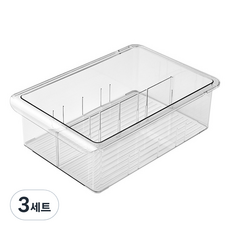 오라플 칸칸이 공간활용 부착식 속옷 양말 6칸 정리함 + 접착테이프 세트, 3세트