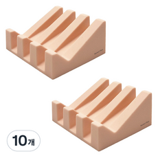 Market Plan Level 矽膠肥皂架, 米色, 10個