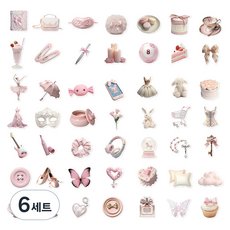 미소로운 노트북 스티커 49종 세트, style 10, 6세트