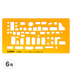 코링 가구정규 1/100 템플레이트 K-8800, 6개