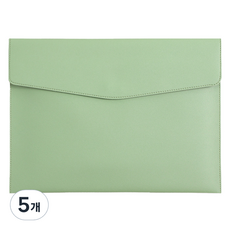 東亞PMS A4文件夾 軟皮手拿包, 5個, 綠色