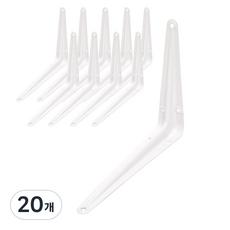 L型層板托架 150 x 125 mm, 白色, 20個