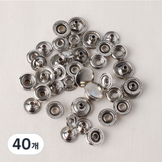 링도트 스냅단추 10mm, 니켈, 40개
