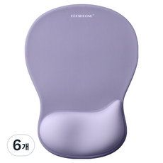쿠슝 손목 보호 받침대 마우스 패드 DOW177, 2 애쉬 라벤더, 6개
