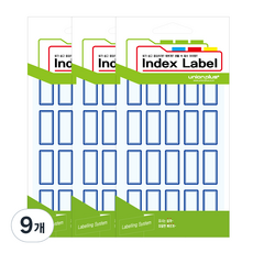 union plus 一般標籤貼紙 15 x 33 mm UL-2214, 藍色, 18入, 9個