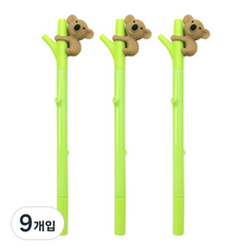 2Youngdesign 無尾熊中性筆 0.5mm, 棕色, 9入