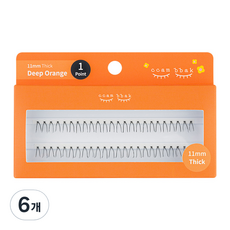 ccam bbak 人造睫毛束 包裝版 11mm 粗 1束, 6個, 勾選(黑色)