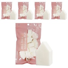 韓國She's Line Tulipe All Day 柔軟屋型粉撲 14入, 5個, 白色