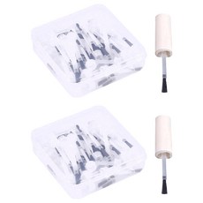 蕉蕉購物 一次性美甲專用甲油刷頭附手柄 衛生安全 操作方便 色彩飽和, 100支