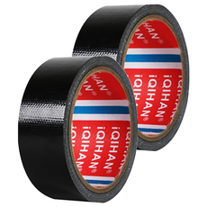 DADA 高黏度強力布膠帶 40mm*20m 雙面膠帶 0.26mm, 黑色, 2個