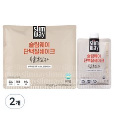 slimway 蛋白質穀物奶昔 黑芝麻 7入, 2個, 315g