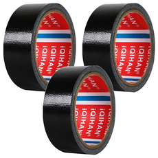 DADA 高黏度強力布膠帶 40mm*20m 雙面膠帶 0.26mm, 黑色, 3個